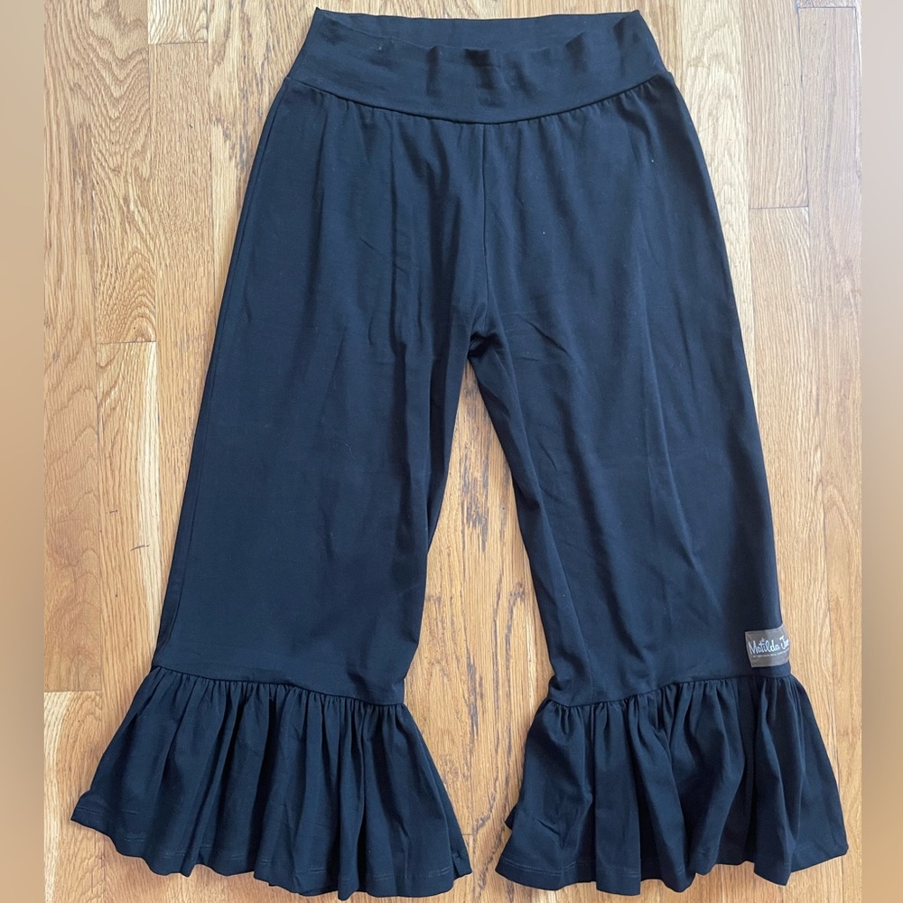 Matilda Jane black cropped ruffle pants
